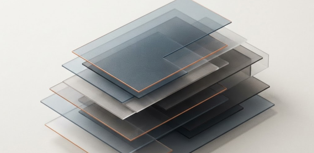 Abstract layered digital property planes